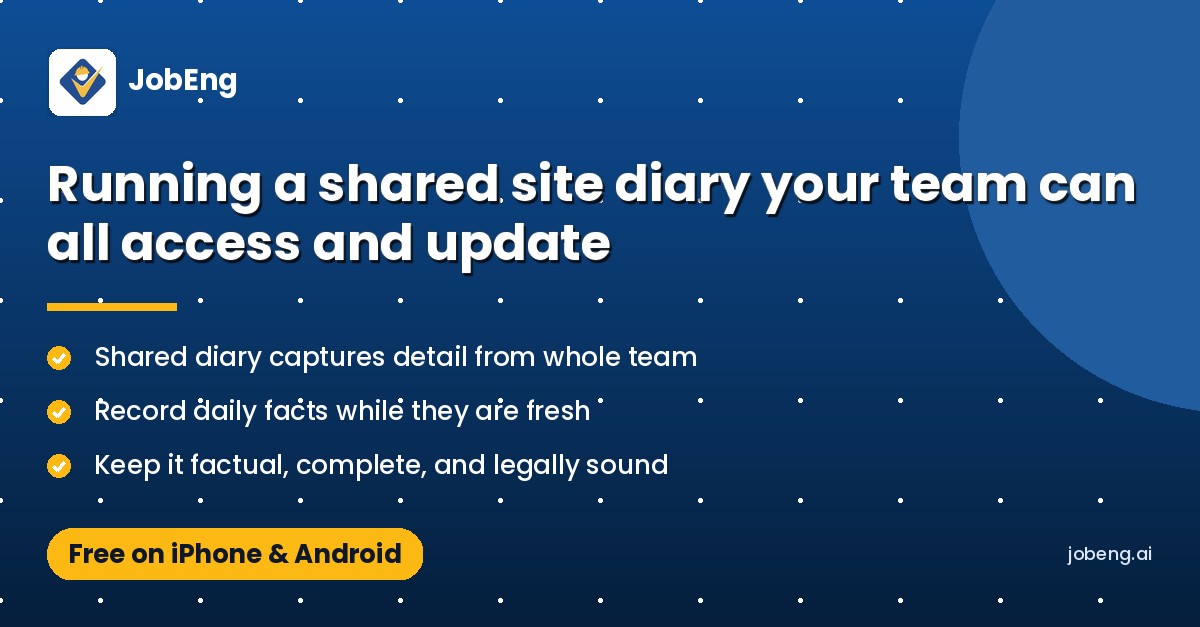 Running a shared site diary your team can all access and update