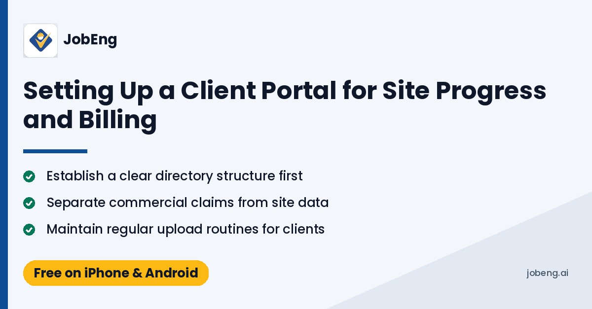 Setting Up a Client Portal for Site Progress and Billing