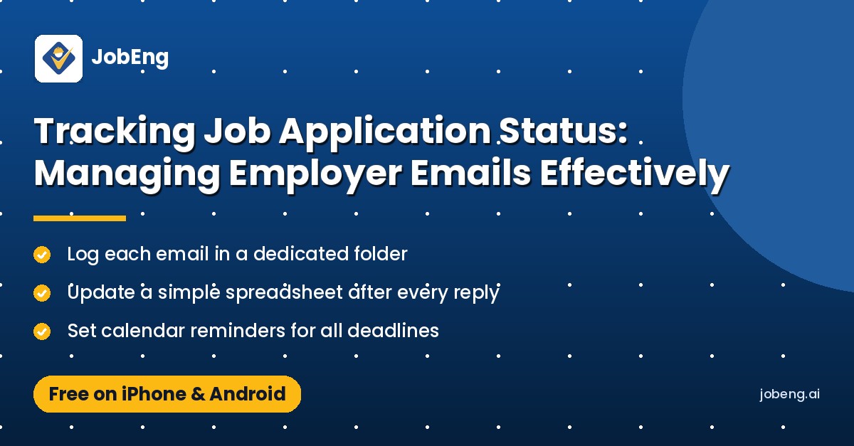 Tracking Job Application Status: Managing Employer Emails Effectively