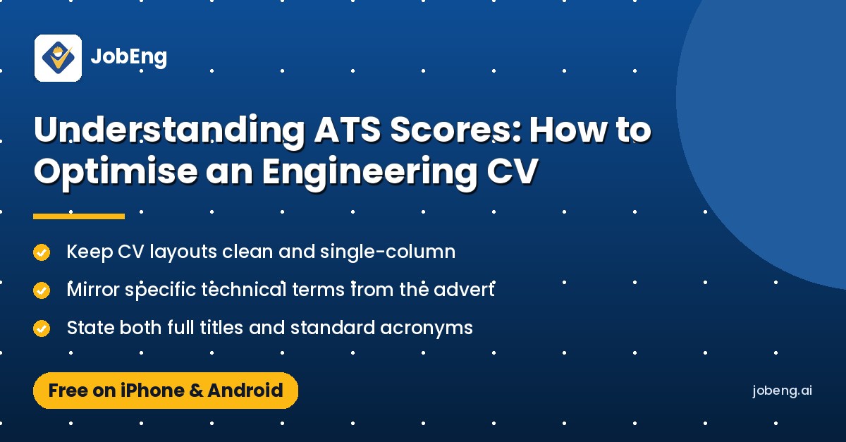 Understanding ATS Scores: How to Optimise an Engineering CV